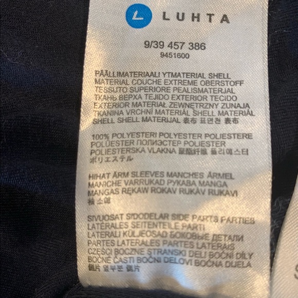 Luhta Navy Full Front Zip Hoodie Size 2 - Picture 13 of 14